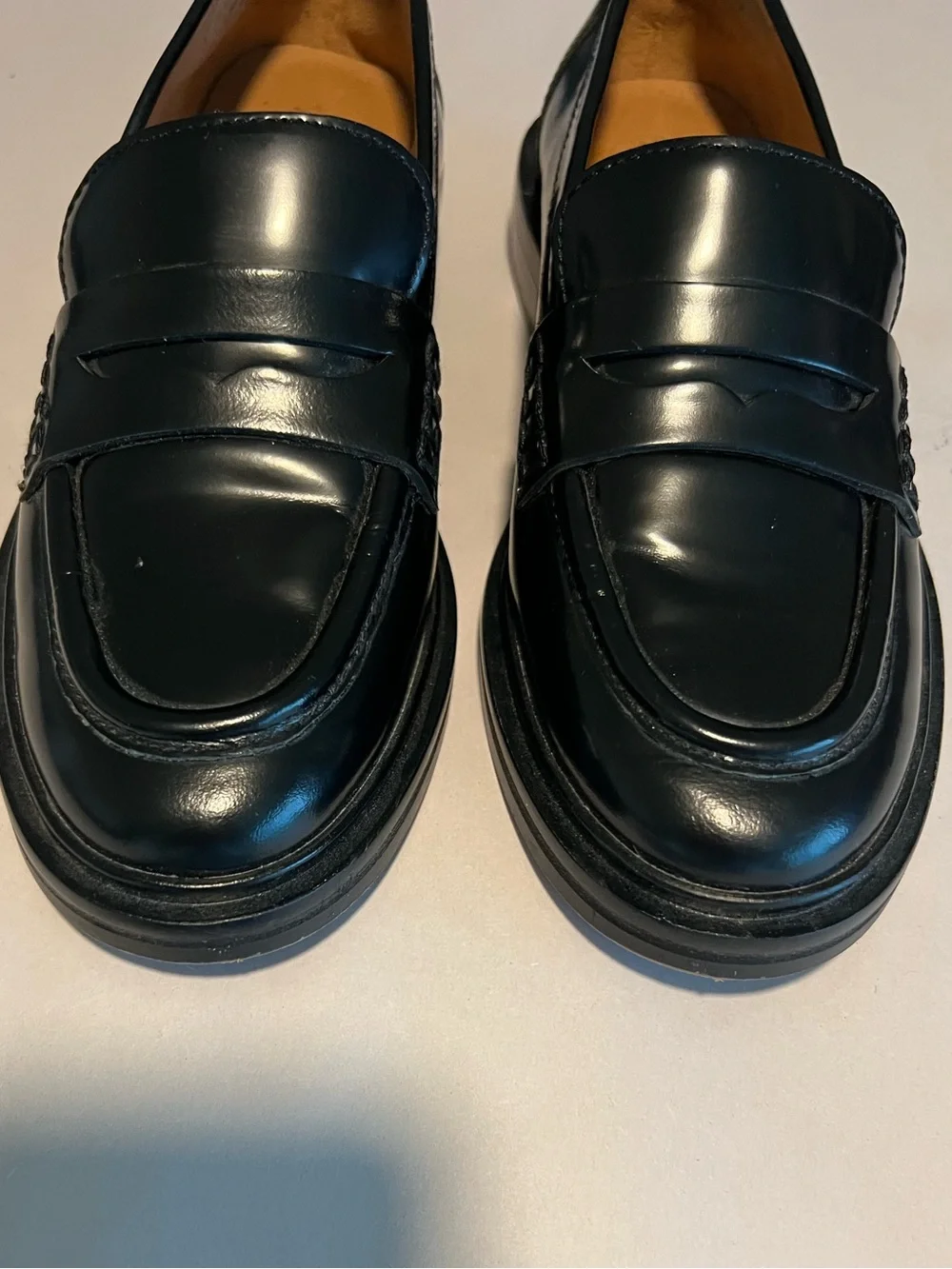Madewell Women’s The Vernon Loafer in True Black Genuine Leather